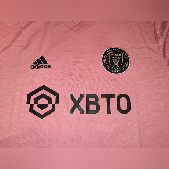 Mens 2XL Adidas Lionel Messi Pink Inter Miami CF 2023 Jersey Kit NEW NWT - Picture 4 of 6